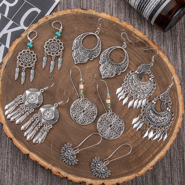 vintage boho ethnic multi silver color dangle drop earrings for women female fashion 2019 jewelry wedding earrings for brides
vintage boho ethnic multi silver color dangle drop earrings for women female fashion 2019 jewelry wedding earrings for brides
