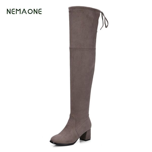nemaone shape thigh high boots womens suede over the knee boots stretch pointed toe party female long wide calf with, Black
nemaone shape thigh high boots womens suede over the knee boots stretch pointed toe party female long wide calf with, Black