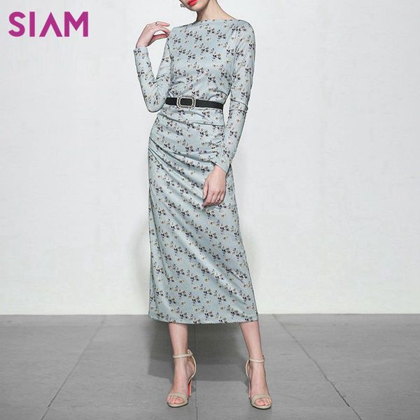 siam women floral long sleeve maxi dress autumn spring dress female long dresses with belt 2020 elegant dresses, Black;gray
siam women floral long sleeve maxi dress autumn spring dress female long dresses with belt 2020 elegant dresses, Black;gray