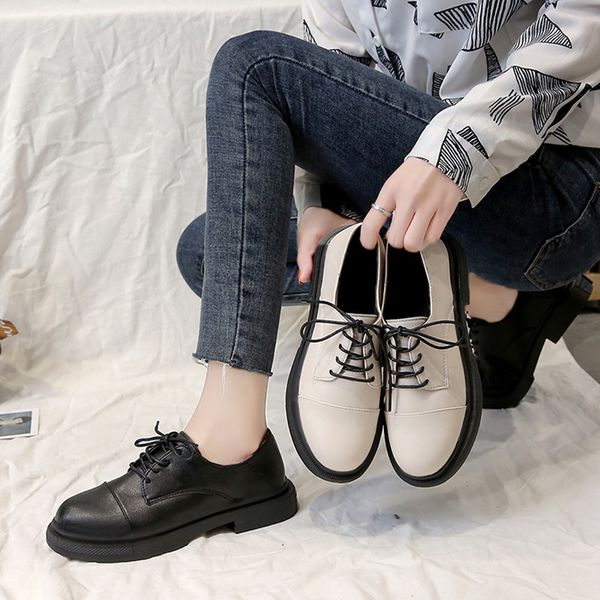 womens derby shoes female footwear round toe 2019 fashion women's british style casual sneaker leather dress modis cross summer, Black
womens derby shoes female footwear round toe 2019 fashion women's british style casual sneaker leather dress modis cross summer, Black