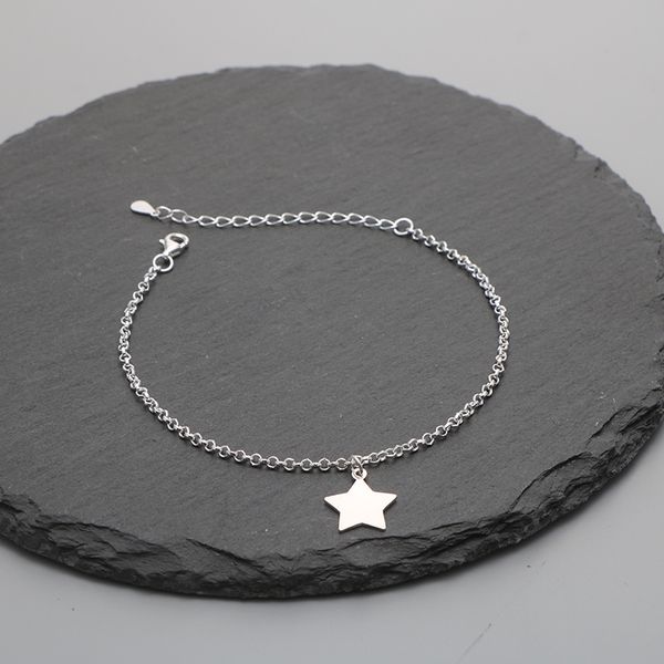 yishi s925 sterling silver simple geometric star o-chain cross chain bracelet korean version retro fashion girl, Black
yishi s925 sterling silver simple geometric star o-chain cross chain bracelet korean version retro fashion girl, Black