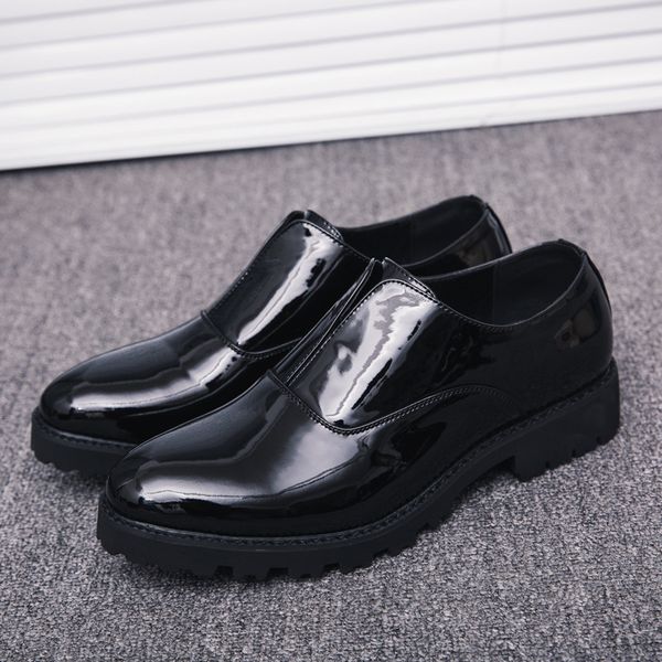 2019 new style korean-style men's casual shoes business formal wear bright surface leather shoes england versatile trend men's s, Black
2019 new style korean-style men's casual shoes business formal wear bright surface leather shoes england versatile trend men's s, Black