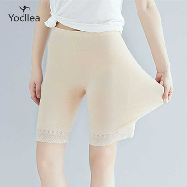 2020 summer shorts plus size women shorts high waist modal lace under skirt safty short pants, White;black
2020 summer shorts plus size women shorts high waist modal lace under skirt safty short pants, White;black