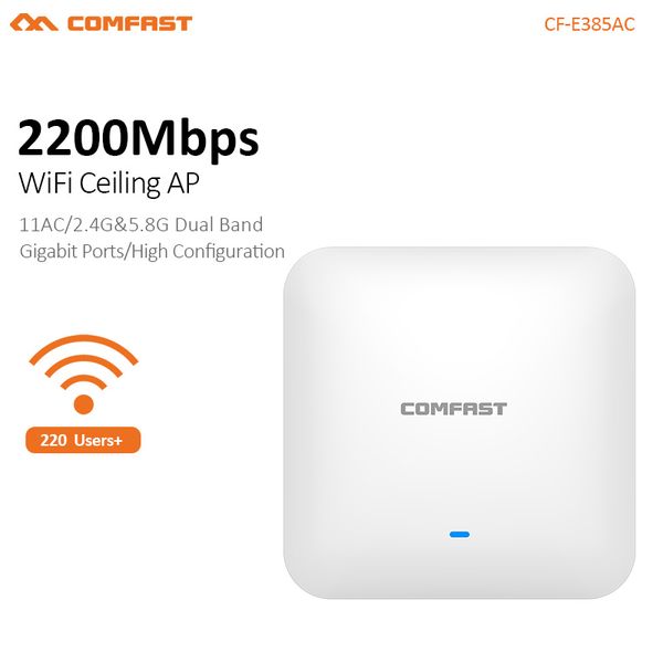 comfast wireless ap 2200mbps gigabit ceiling ap 802.11ac 5.8g+2.4g indoor 48v poe power wifi access point cf-e385ac
comfast wireless ap 2200mbps gigabit ceiling ap 802.11ac 5.8g+2.4g indoor 48v poe power wifi access point cf-e385ac