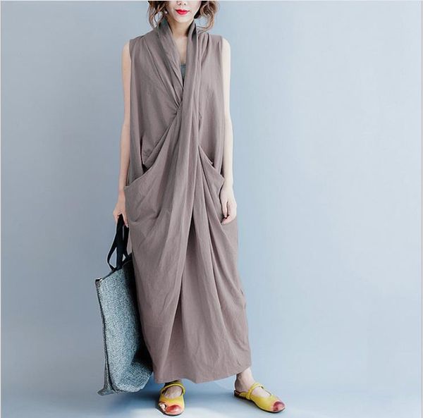 women long dress 2018 summer sleeveless casual deep v neck loose irregular maxi vestido boho beach party robe femme 5xl, Black;gray
women long dress 2018 summer sleeveless casual deep v neck loose irregular maxi vestido boho beach party robe femme 5xl, Black;gray