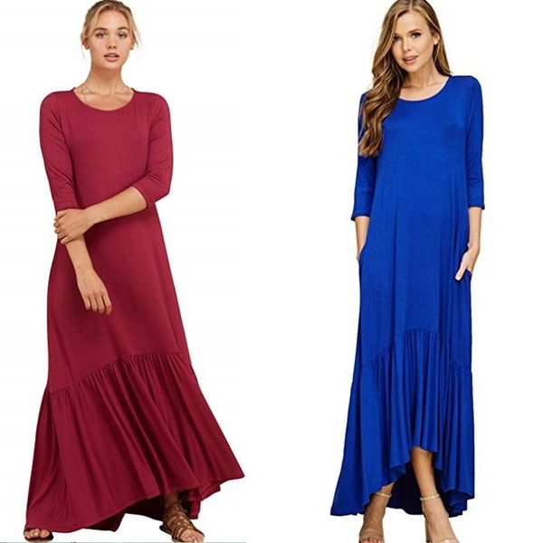 madam clothing owlprincess 2020 winter women's new long dress round neck solid color pocket expandable dress, Black;gray
madam clothing owlprincess 2020 winter women's new long dress round neck solid color pocket expandable dress, Black;gray