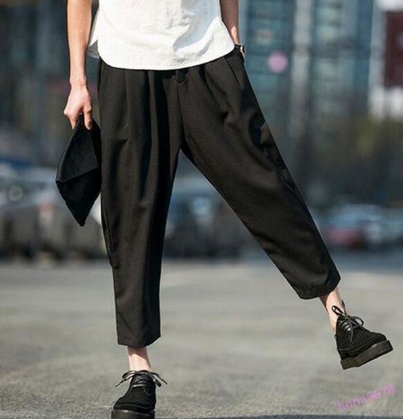 korean men's linen 3/4 loose length harem pants comfort straight trousers casual, Black
korean men's linen 3/4 loose length harem pants comfort straight trousers casual, Black