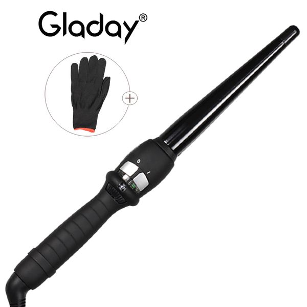gladay professional conical curling iron hair curling wand dual voltage hair wand with ceramic barrel cool tip
gladay professional conical curling iron hair curling wand dual voltage hair wand with ceramic barrel cool tip