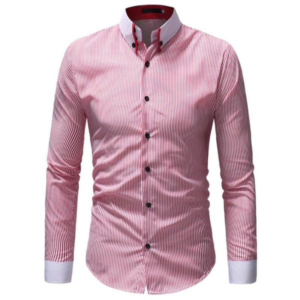 men's dress shirts small stripe shirt 2021 fashion long sleeve casual cotton business social clothing, White;black
men's dress shirts small stripe shirt 2021 fashion long sleeve casual cotton business social clothing, White;black