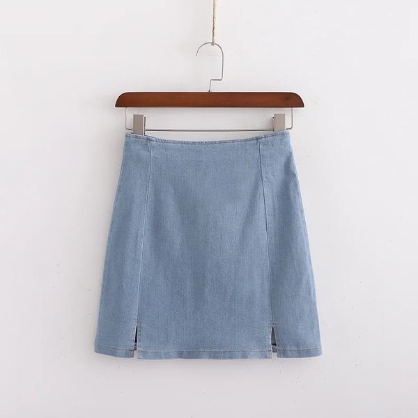 women 2020 sweet fashion side open denim skirts casual girls high waist mini skirts streetwear, Black
women 2020 sweet fashion side open denim skirts casual girls high waist mini skirts streetwear, Black
