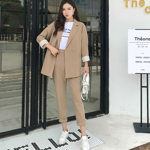 solid mid suits women pant casual notched khaki collar blazer jacket pencil pant female suit autumn 2019 high quality, Black;white
solid mid suits women pant casual notched khaki collar blazer jacket pencil pant female suit autumn 2019 high quality, Black;white
