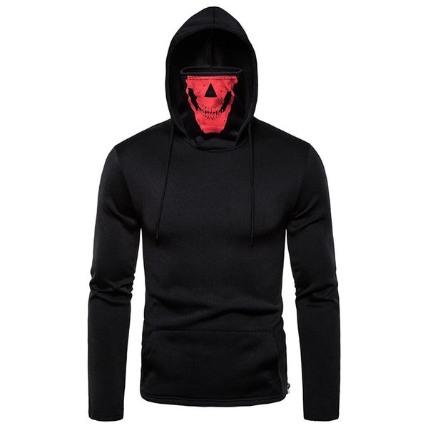 mens hoodies fashion new style personality skull mask long sleeve moleton masculino big code coat hoodie masculino 2019 new, Black
mens hoodies fashion new style personality skull mask long sleeve moleton masculino big code coat hoodie masculino 2019 new, Black