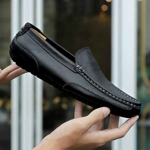 breathable genuine leather men casual shoes 2020 italian men loafers moccasins slip on driving shoes plus size 37-47, Black
breathable genuine leather men casual shoes 2020 italian men loafers moccasins slip on driving shoes plus size 37-47, Black