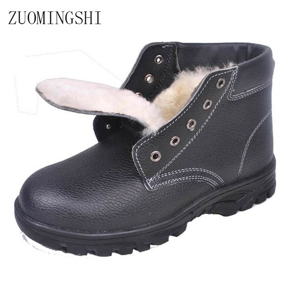 winter safety shoes men leather winter steel toe protection shoes warm work, Black
winter safety shoes men leather winter steel toe protection shoes warm work, Black
