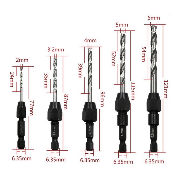 5pcs twist drill bit hex shank hexagonal hole high speed steel twist screw drill bits set for woodworking tools
5pcs twist drill bit hex shank hexagonal hole high speed steel twist screw drill bits set for woodworking tools