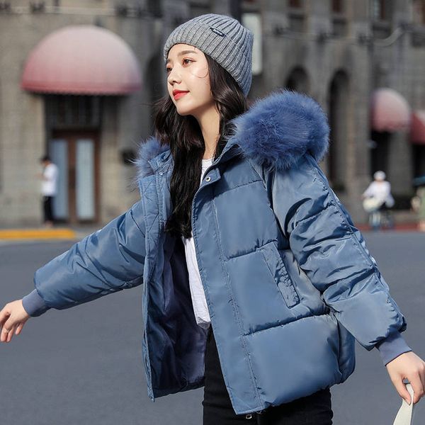 women's down & parkas cotton jacket women 2021 thicken short padded winter coat hooded fur collar parka femme warm jackets c6558, Black
women's down & parkas cotton jacket women 2021 thicken short padded winter coat hooded fur collar parka femme warm jackets c6558, Black