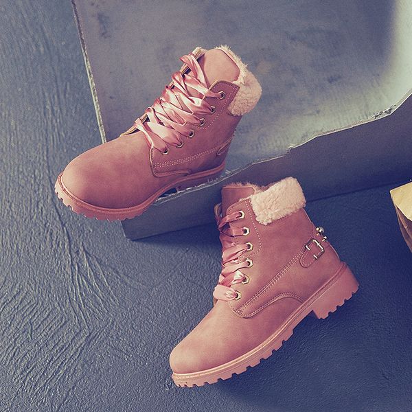 new pink women boots lace up solid casual ankle boots booties round toe women shoes winter snow boots warm british shoes woman, Black
new pink women boots lace up solid casual ankle boots booties round toe women shoes winter snow boots warm british shoes woman, Black