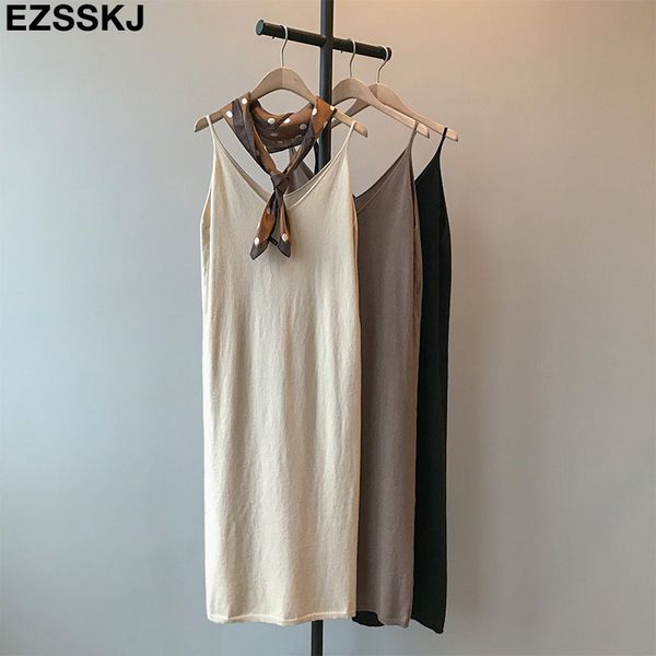 spring summer 2019 woman knitted tank dress casual clothes long camisole vest loose women home dress cotton maix dress, Black;gray
spring summer 2019 woman knitted tank dress casual clothes long camisole vest loose women home dress cotton maix dress, Black;gray