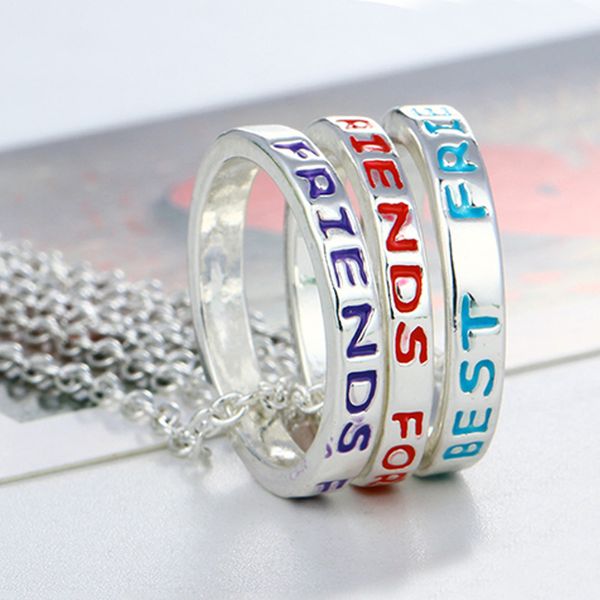 fashion new friends forever rings pendant necklace for men women jewelry party friendship gift wholesale decoration, Silver
fashion new friends forever rings pendant necklace for men women jewelry party friendship gift wholesale decoration, Silver