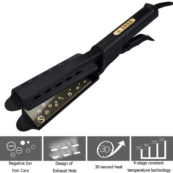 professional hair straightener ceramic tourmaline ionic flat iron hair straightening irons steam hair straightener styling tool, Black
professional hair straightener ceramic tourmaline ionic flat iron hair straightening irons steam hair straightener styling tool, Black