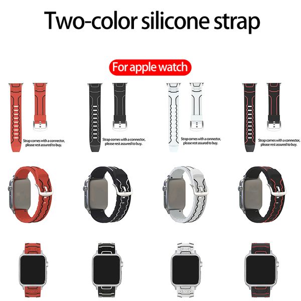 for apple watch iwatch band 42mm 38mm two-color electrocardiograph sports silicone watch strap skin-friendly comfort strap
for apple watch iwatch band 42mm 38mm two-color electrocardiograph sports silicone watch strap skin-friendly comfort strap