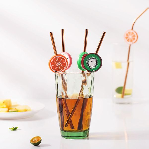 304 stainless steel fruit shape straws reusable straight bent metal rose gold drinking straw party bar diy decor accessory 1pc
304 stainless steel fruit shape straws reusable straight bent metal rose gold drinking straw party bar diy decor accessory 1pc