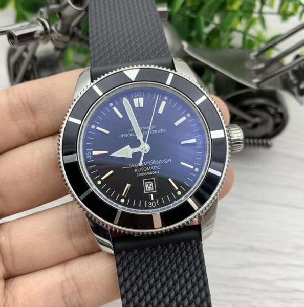 47mm super-ocean luminous hands and markers mens watches automatic mechanical movement watch black rubber band wristwatches, Slivery;brown
47mm super-ocean luminous hands and markers mens watches automatic mechanical movement watch black rubber band wristwatches, Slivery;brown