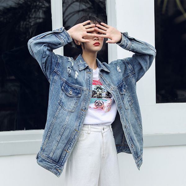 women oversized cowboy jacket denim windbreaker new 2019 spring autumn fashion jackets coats loose mid long jeans jacket s, Black;brown
women oversized cowboy jacket denim windbreaker new 2019 spring autumn fashion jackets coats loose mid long jeans jacket s, Black;brown