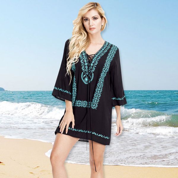 embroidery cotton bathing suit cover ups tunics for beach robe de praia swim suit cover up swimwear women beachwear, Blue;gray
embroidery cotton bathing suit cover ups tunics for beach robe de praia swim suit cover up swimwear women beachwear, Blue;gray