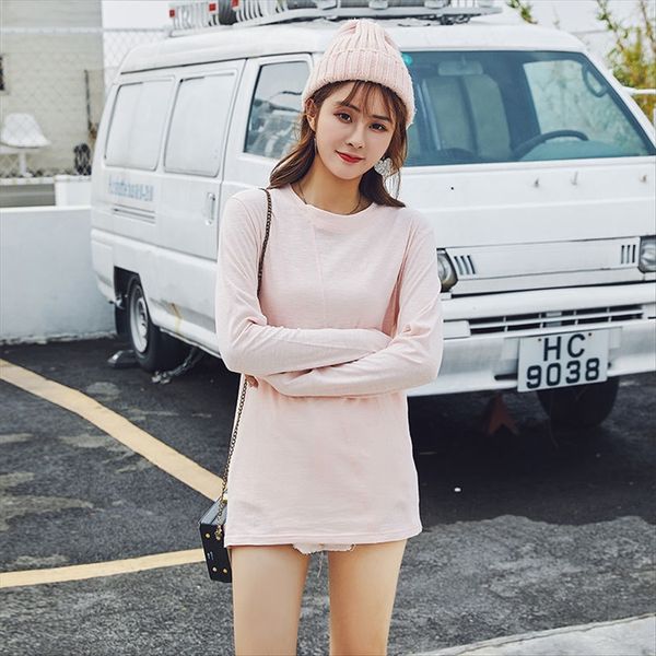 autumn 2020 pure color versatile slim women's base long sleeve t-shirt women's slim, White
autumn 2020 pure color versatile slim women's base long sleeve t-shirt women's slim, White