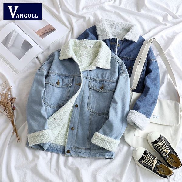 vangull spring fur jean denim jacket women winter front button flap pockets blue bomber jacket coat fleece lined outwear 2019, Black;brown
vangull spring fur jean denim jacket women winter front button flap pockets blue bomber jacket coat fleece lined outwear 2019, Black;brown