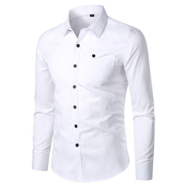 men solid shirts turndown collar casual shirt long sleeved males slim clothing wear new arrivals, White;black
men solid shirts turndown collar casual shirt long sleeved males slim clothing wear new arrivals, White;black