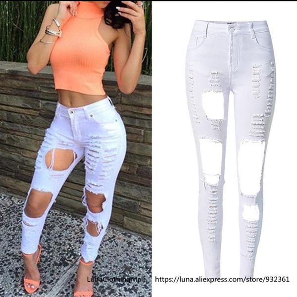 boyfriend white high waist ripped skinny jeans for women streetwear elastic denim jean plus size 44, Blue
boyfriend white high waist ripped skinny jeans for women streetwear elastic denim jean plus size 44, Blue