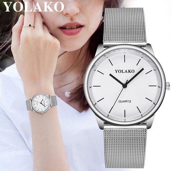 yolako women simple stainless steel quartz watch lady mesh belt mirror watches montre à quartz femme, Slivery;brown
yolako women simple stainless steel quartz watch lady mesh belt mirror watches montre à quartz femme, Slivery;brown