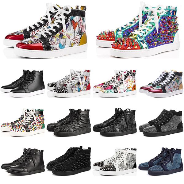 2020 fashion red bottoms shoes studded spikes flat sneakers for men women glitter party lovers genuine leather casual rivet sneaker, Black
2020 fashion red bottoms shoes studded spikes flat sneakers for men women glitter party lovers genuine leather casual rivet sneaker, Black