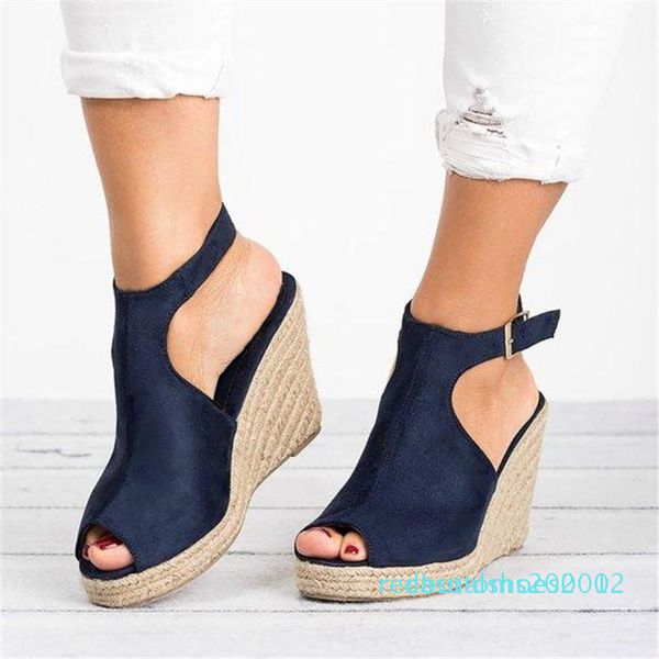 women's sandals ladies fashion solid wedges casual buckle strap roman sandals comfortable women shoes r02, Black
women's sandals ladies fashion solid wedges casual buckle strap roman sandals comfortable women shoes r02, Black