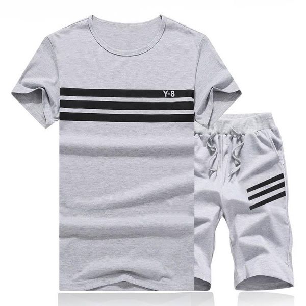 summer men set sporting suit men short sleeve t shirt shorts two piece fitness set sweat suit fashion casual tracksuit men kawaii, Gray
summer men set sporting suit men short sleeve t shirt shorts two piece fitness set sweat suit fashion casual tracksuit men kawaii, Gray