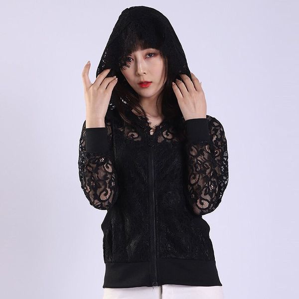 Spring / Summer 2020 Explosion European Lace Jacket Women's Hooded Thin Slim Fashion Short Jacket Sun Protection Clothing, Black
Spring / Summer 2020 Explosion European Lace Jacket Women's Hooded Thin Slim Fashion Short Jacket Sun Protection Clothing, Black