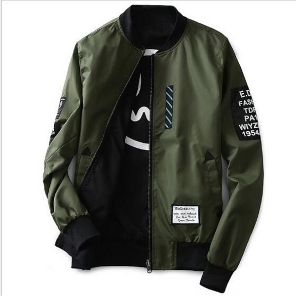 asstserie bomber jacket men pilot with patches green both side wear thin pilot bomber jacket men wind breaker, Black;brown
asstserie bomber jacket men pilot with patches green both side wear thin pilot bomber jacket men wind breaker, Black;brown