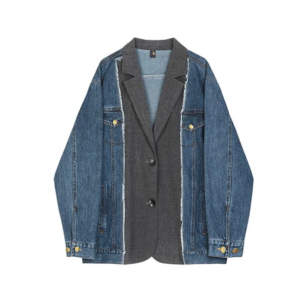europe stitched denim jackets female 2020 autumn new fashion coat womens casual wild coat women denim patchwork blazer clothing, White;black
europe stitched denim jackets female 2020 autumn new fashion coat womens casual wild coat women denim patchwork blazer clothing, White;black