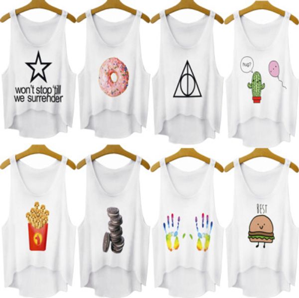 white fresh women crop color tank new 3d print summer style casual thin short fullprint tee fashion loose t-shirt
white fresh women crop color tank new 3d print summer style casual thin short fullprint tee fashion loose t-shirt