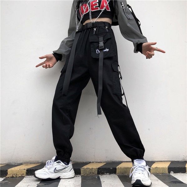 eachin женская мода streetwear cargo pant корейский wide leg эластичный пояс гаремные женский повседневный сыпучие jogger брюк с поясом, Black;white
eachin женская мода streetwear cargo pant корейский wide leg эластичный пояс гаремные женский повседневный сыпучие jogger брюк с поясом, Black;white
