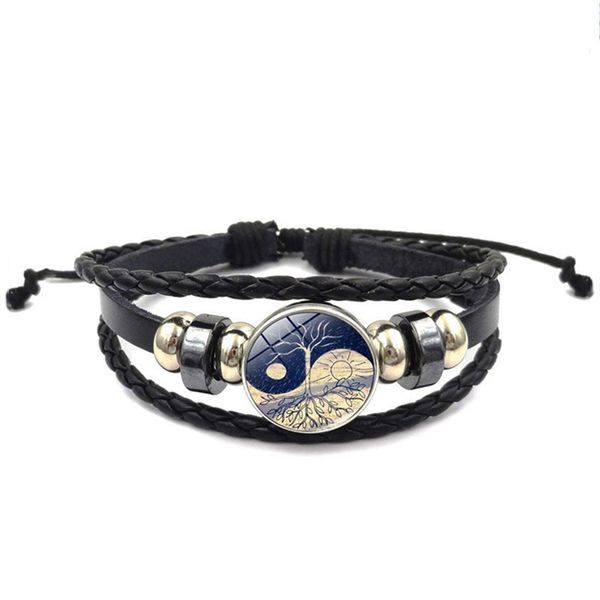 2018 fashion yin yang rope bracelet leather bracelets for women men gifts ing, Golden;silver 
2018 fashion yin yang rope bracelet leather bracelets for women men gifts ing, Golden;silver