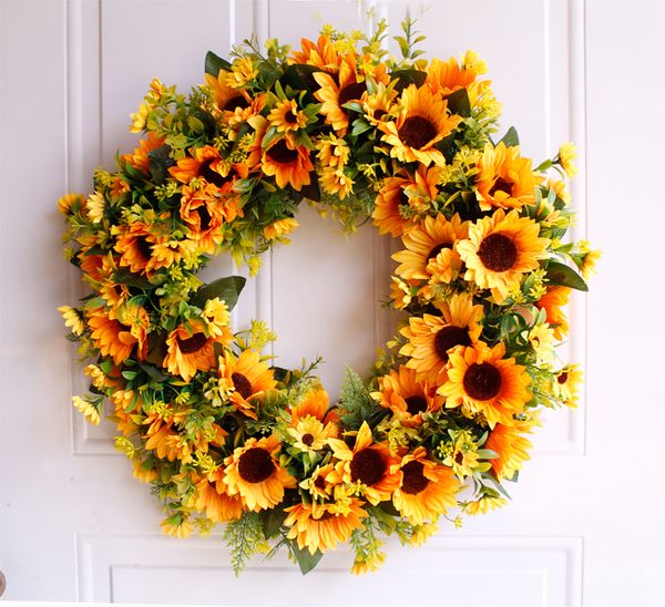 simulation sunflower garland rattan handmade decorative hanging ornament wreath home wall door shop wedding decorations
simulation sunflower garland rattan handmade decorative hanging ornament wreath home wall door shop wedding decorations
