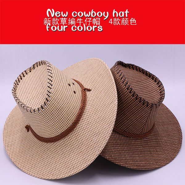 casual fashion straw hat sunscreen men's anti-western cowboy beach visor uv protection hat
casual fashion straw hat sunscreen men's anti-western cowboy beach visor uv protection hat