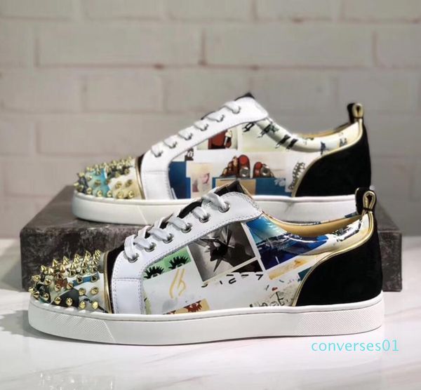 19s wholesale r glitter leather fashion red bottom spikes sneakers for women,men casual walking luxury designer walking eu35-46 co01, Black
19s wholesale r glitter leather fashion red bottom spikes sneakers for women,men casual walking luxury designer walking eu35-46 co01, Black