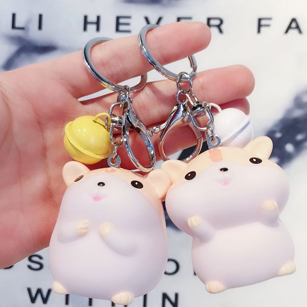 korean version of the cartoon cute bb called hamster keychain new creative personality bell key chain couple bag pendant, Silver
korean version of the cartoon cute bb called hamster keychain new creative personality bell key chain couple bag pendant, Silver