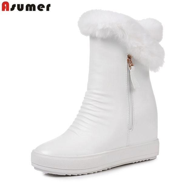 asumer 2020 new sweet winter ankle boots women zip round toe warm thick fur snow boots simple wedges platform shoes woman, Black
asumer 2020 new sweet winter ankle boots women zip round toe warm thick fur snow boots simple wedges platform shoes woman, Black
