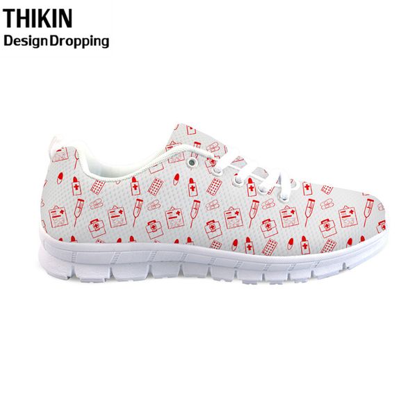 thikin women nursing tools pattern running shoes breathable white sneakers lace up causal flats sport shoes drop ship, Black
thikin women nursing tools pattern running shoes breathable white sneakers lace up causal flats sport shoes drop ship, Black
