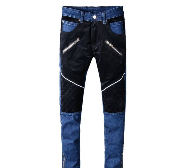 men's skinny biker jeans ankle zippers patchwork motorcycle jeans brand urban cotton jeans for male new design, Blue
men's skinny biker jeans ankle zippers patchwork motorcycle jeans brand urban cotton jeans for male new design, Blue